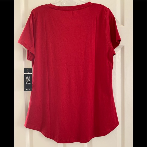 Tops, Thelo, size XL, color red, pima cotton - Picture 2 of 3